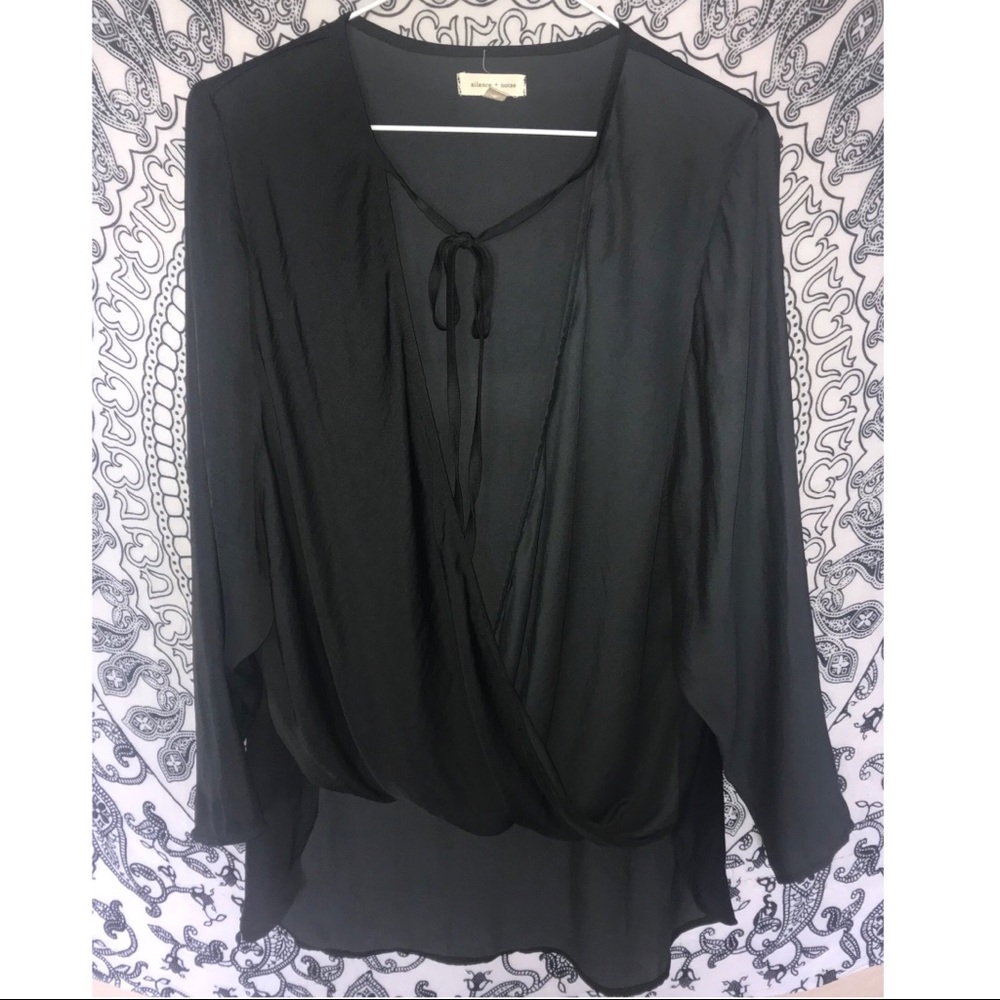 Urban outfitters silky long sleeve top